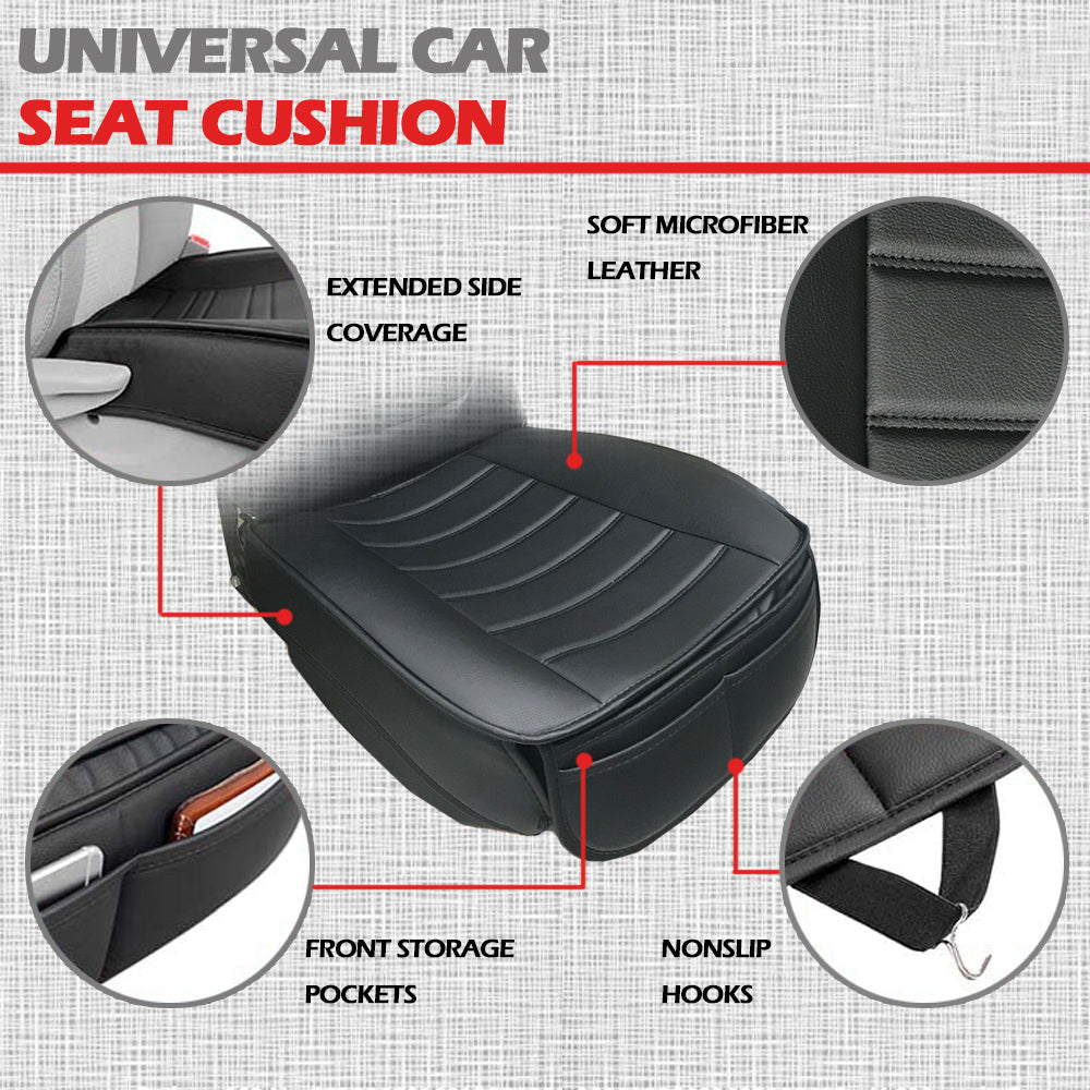 Edge Wrapping Car Front Seat Cushion Cover-Black/Grey/Beige – Online store  for your car