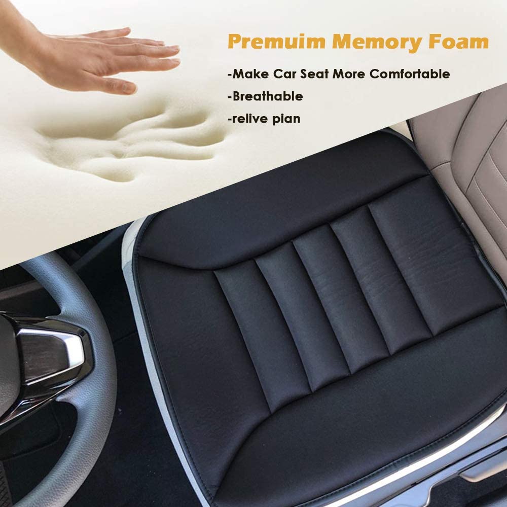 Car Seat Cushion Pad, Comfort Car Seat Protector For Car Driver Seat Office  Chair Home Use Memory Foam Seat Cushion With Non-Slip Bottom