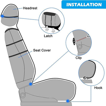 Big Ant Sheepskin Seat Covers, Sleek Design Authentic Australian Full Size Car Seat Pad Soft Long Wool Warm Seat Cover